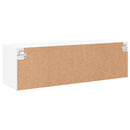 tv-bord med LED-lys 100x30x30 cm hvid