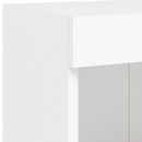 tv-bord med LED-lys 100x30x30 cm hvid