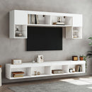 tv-borde 2 stk. med LED-lys 100x30x30 cm hvid