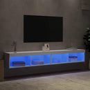 tv-borde 2 stk. med LED-lys 100x30x30 cm hvid