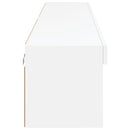 tv-borde 2 stk. med LED-lys 100x30x30 cm hvid
