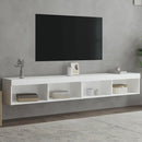 tv-borde 2 stk. med LED-lys 100x30x30 cm hvid