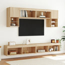 tv-bord med LED-lys 100x30x30 cm sonoma-eg