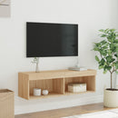 tv-bord med LED-lys 100x30x30 cm sonoma-eg