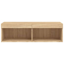 tv-bord med LED-lys 100x30x30 cm sonoma-eg