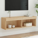 tv-bord med LED-lys 100x30x30 cm sonoma-eg