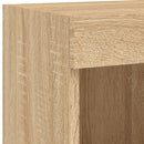 tv-borde 2 stk. med LED-lys 100x30x30 cm sonoma-eg