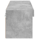 tv-bord med LED-lys 100x30x30 cm betongrå