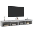 tv-borde 2 stk. med LED-lys 100x30x30 cm betongrå