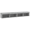 tv-borde 2 stk. med LED-lys 100x30x30 cm betongrå