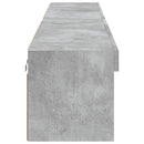 tv-borde 2 stk. med LED-lys 100x30x30 cm betongrå