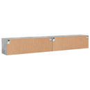 tv-borde 2 stk. med LED-lys 100x30x30 cm betongrå