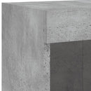 tv-borde 2 stk. med LED-lys 100x30x30 cm betongrå