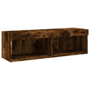 tv-bord med LED-lys 100x30x30 cm røget egetræsfarve