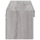 tv-bord med LED-lys 100x30x30 cm grå sonoma-eg