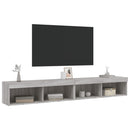 tv-borde 2 stk. 100x30x30 cm med LED-lys grå sonoma-eg