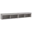 tv-borde 2 stk. 100x30x30 cm med LED-lys grå sonoma-eg