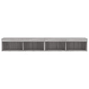 tv-borde 2 stk. 100x30x30 cm med LED-lys grå sonoma-eg