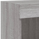 tv-borde 2 stk. 100x30x30 cm med LED-lys grå sonoma-eg