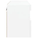 væghængt tv-bord med LED-lys 60x30x40 cm hvid