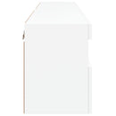 væghængte tv-borde 2 stk. med LED-lys 60x30x40 cm hvid