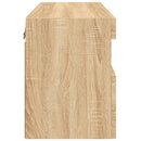 væghængt tv-bord med LED-lys 60x30x40 cm sonoma-eg