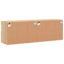 væghængte tv-borde 2 stk. med LED-lys 60x30x40 cm sonoma-eg