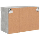 væghængt tv-bord med LED-lys 60x30x40 cm betongrå