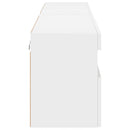 væghængte tv-borde 2 stk. med LED-lys 80x30x40 cm hvid