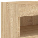 væghængte tv-borde 2 stk. med LED-lys 80x30x40 cm sonoma-eg