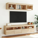 væghængte tv-borde 2 stk. med LED-lys 80x30x40 cm sonoma-eg