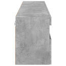 væghængte tv-borde 2 stk. med LED-lys 80x30x40 cm betongrå