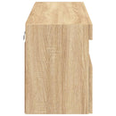 væghængt tv-bord med LED-lys 100x30x40 cm sonoma-eg