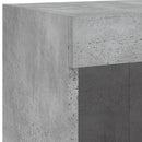 væghængt tv-bord med LED-lys 100x30x40 cm betongrå