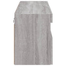 væghængt tv-bord med LED-lys 100x30x40 cm grå sonoma-eg