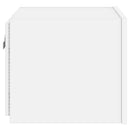 væghængte tv-borde 2 stk. med LED-lys 30,5x35x30 cm hvid