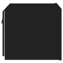 væghængte tv-borde 2 stk. med LED-lys 30,5x35x30 cm sort