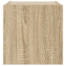 væghængt tv-bord med LED-lys 30,5x35x30 cm sonoma-eg