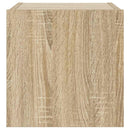 væghængte tv-borde 2 stk. med LED-lys 30,5x35x30 cm sonoma-eg