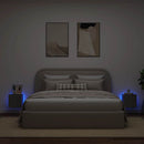 væghængte tv-borde 2 stk. LED-lys 30,5x35x30 cm grå sonoma-eg