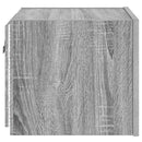 væghængte tv-borde 2 stk. LED-lys 30,5x35x30 cm grå sonoma-eg