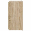 væghængt tv-bord med LED-lys 30,5x35x70 cm sonoma-eg