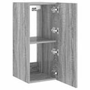 væghængt tv-bord med LED-lys 30,5x35x70 cm grå sonoma-eg