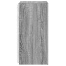 væghængt tv-bord med LED-lys 30,5x35x70 cm grå sonoma-eg