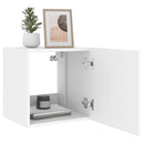 væghængt tv-bord med LED-lys 40,5x35x40 hvid