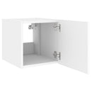 væghængt tv-bord med LED-lys 40,5x35x40 hvid
