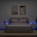 væghængte tv-borde 2 stk. med LED-lys 40,5x35x40 cm hvid