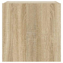 væghængte tv-borde 2 stk. med LED-lys 40,5x35x40 cm sonoma-eg