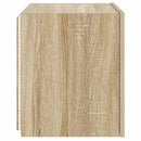 væghængte tv-borde 2 stk. med LED-lys 40,5x35x40 cm sonoma-eg