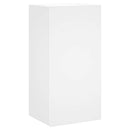 væghængt tv-bord med LED-lys 40,5x35x80 cm hvid